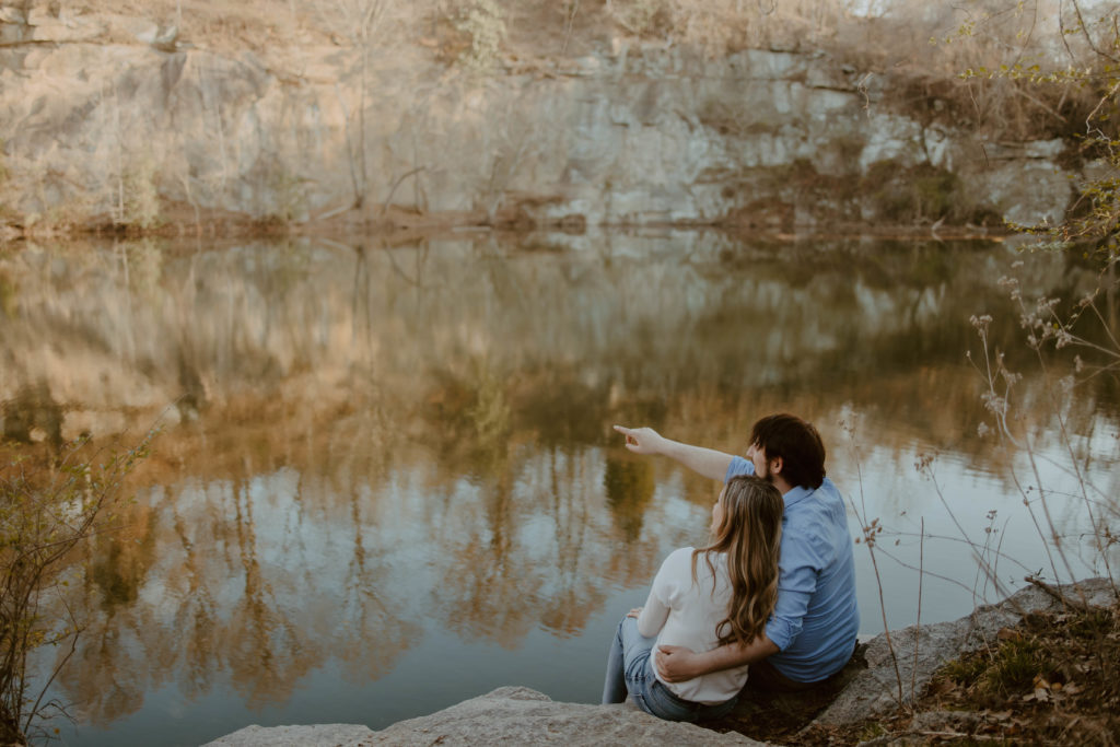 Engagement photos at Belle Isle in Richmond Virginia
