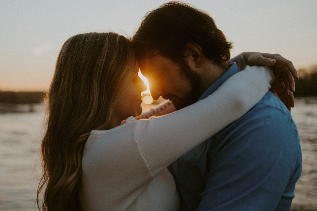 Engagement photos at Belle Isle in Richmond Virginia