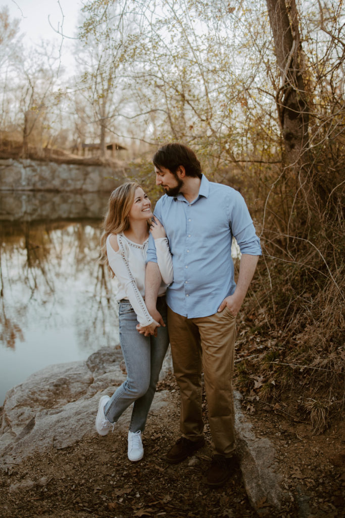 Engagement photos at Belle Isle in Richmond Virginia